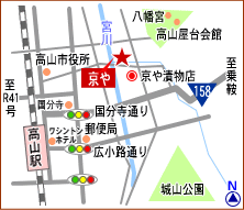 京やまでのアクセスマップ